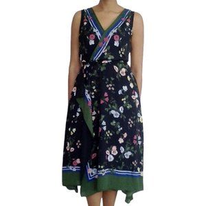 Ann Taylor Black Sleeveless Floral Dress